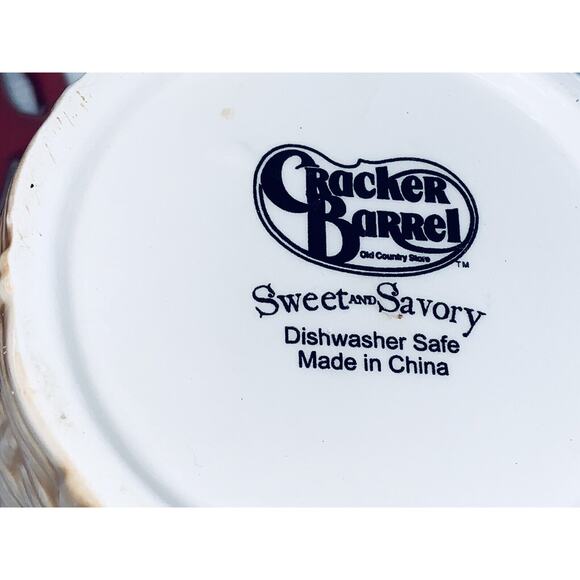 2 piece Cracker Barrel Sweet & Savory Candy Basket Ice Cream/ Fruit Dish Ceramic - Picture 9 of 9